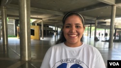 Gabriela Montero, estudiante venezolana. Foto: Carolina Alcalde. Nov. 14 de 2019.