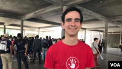 Rafael Púnceles, estudiante venezolano. Foto: Carolina Alcalde. Nov. 14 de 2019.